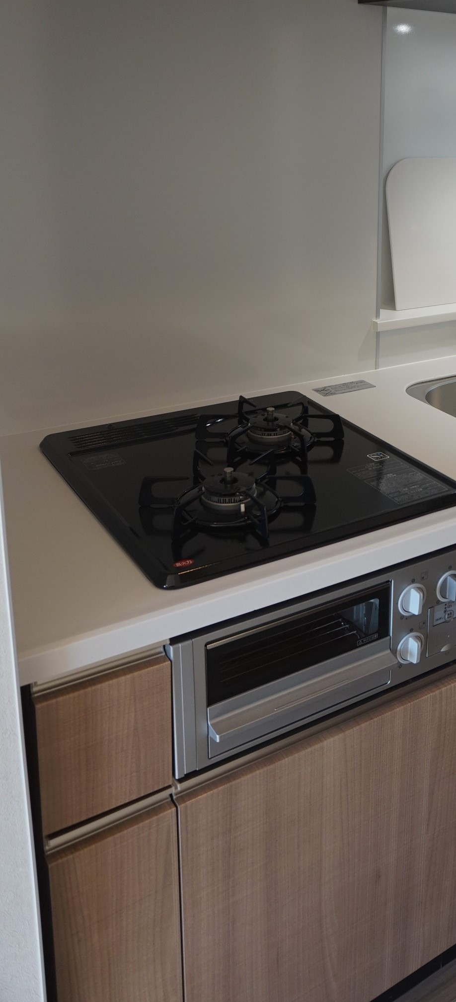 グリル付き２口ガスコンロ